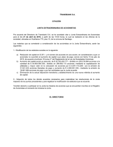 Citación a Junta Extraordinaria de Accionistas 21 de abril de 2016